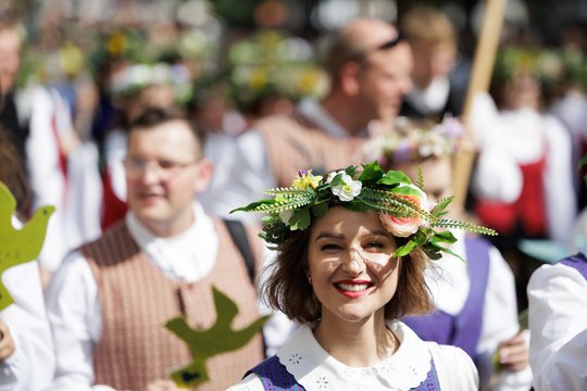 Iškilmingos Dainų šventės eitynės.<br>V.Skaraičio nuotr.