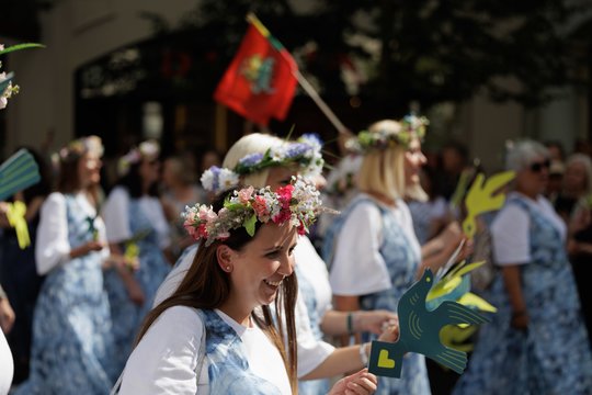 Iškilmingos Dainų šventės eitynės.<br>V.Skaraičio nuotr.