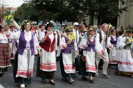 Iškilmingos Dainų šventės eitynės.<br>V.Skaraičio nuotr.