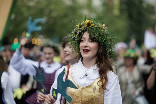 Iškilmingos Dainų šventės eitynės.<br>V.Skaraičio nuotr.