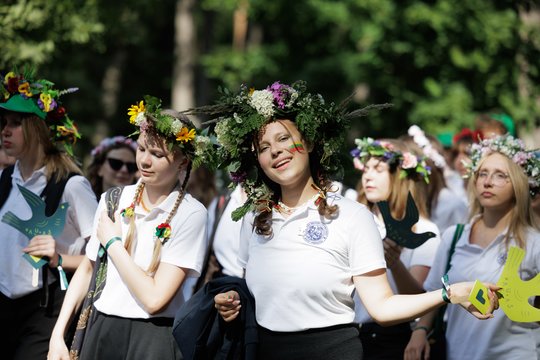 Iškilmingos Dainų šventės eitynės.<br>V.Skaraičio nuotr.