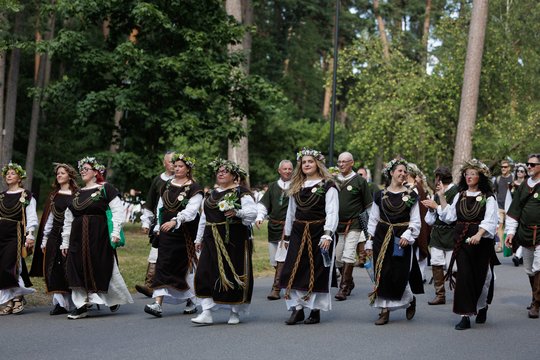 Iškilmingos Dainų šventės eitynės.<br>V.Skaraičio nuotr.