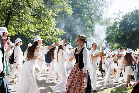 Iškilmingos Dainų šventės eitynės.<br>V.Skaraičio nuotr.