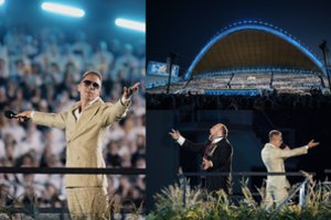 Dainų šventėje su choru populiarią dainą atlikęs L. Adomaitis neslėpė emocijų: „Nupasakoti žodžiais neįmanoma“