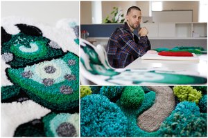 Tūkstančius sekėjų turinčio kilimų kūrėjo darbus dažniausiai graibsto vokiečiai, amerikiečiai ir kanadiečiai