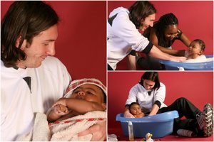 „Dviejų legendų pradžia“: internete paplito L. Messi nuotrauka su kūdikiu L. Yamaliu rankose