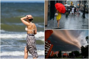 Įspėja pasiruošti – laukia stichinė kaitra ir pavojingi reiškiniai: nuo ekstremalaus karščio kai kur vėsins liūtys bei škvalas