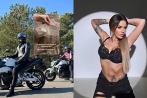 Į Šventąją motociklu atvykusią J. Partikę pasitiko nemaloni staigmena: „Tik Lietuvoje tokios nesąmonės“