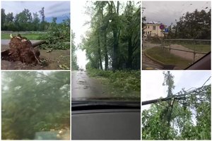 Lietuvoje žalos pridariusi audra tiesiog siaubė Latviją: šalia Biržų – apokaliptiniai vaizdai