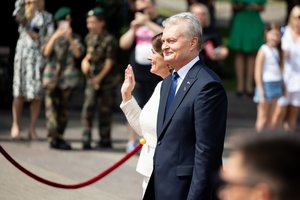 S. Daukanto aikštėje G. Nausėda kreipėsi į tautą: atėjau į šiuos rūmus ne tam, kad būčiau patogus