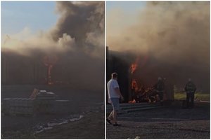 Greito maisto užkandinėje kilo gaisras: dėl uždarytų kelių ugniagesiai vėlavo