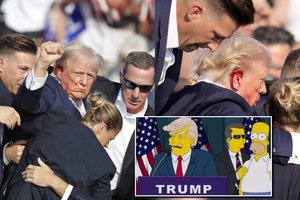 Pasikėsinimą į D. Trumpo gyvybę išpranašavo „Simpsonai“? Ten baigtis – kiek kitokia