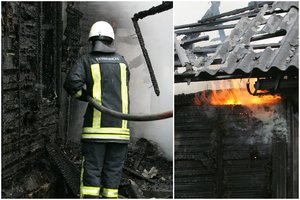 Per gaisrą Alytaus rajone žuvo vyras, dar vienas žmogus apdegė