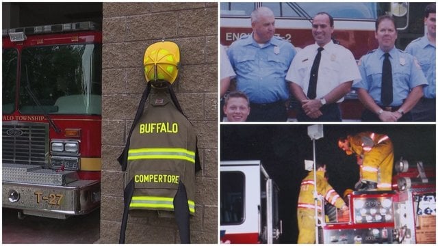 Atminimas žuvusiam ugniagesiui po išpuolio prieš D. Trumpą: apranga virto memorialu