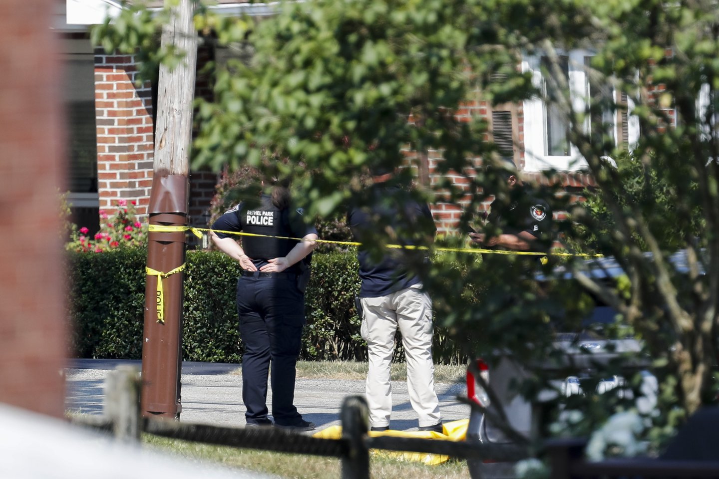 Policija atliko kratą T. M. Crookso namuose.<br>EPA-ELTA nuotr.