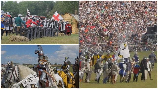 Žalgirio mūšis iš arti: daugiau nei tūkstantis riterių dalyvavo inscenizacijoje
