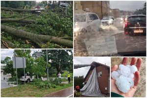 Dar vienas košmaras Lenkijoje: siautėjusi audra užtvindė miestus, vertė medžius, iškvietimų – tūkstančiai