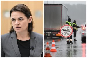 S. Cichanouskaja įvertino draudimą į Lietuvą atvykti Baltarusijoje registruotiems automobiliams