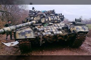 Šis vienišas Ukrainos tankas gali būti rečiausiu tanku visame kare