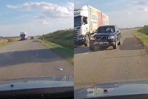 Vairuotojo reakcija apsaugojo nuo kraupios avarijos: „Būtų reportažas vakaro žinioms“