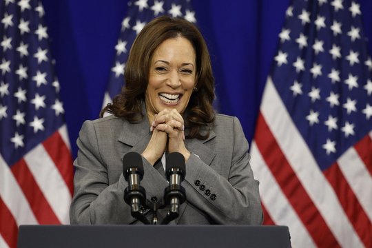 Pirmieji apklausų rezultatai ir smūgis D. Trumpui – K. Harris pirmauja