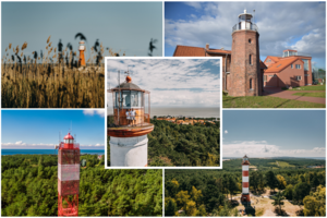 Kerintys pajūrio švyturiai, nusidriekiantys nuo Nidos iki Šventosios: įkopus į viršų atsiveria įspūdingos panoramos