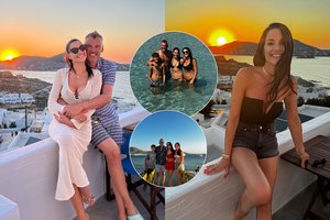 Š. Jasikevičiaus atostogos su šeima Graikijoje: žmona A. Douka pasidalijo pasakiškomis šeimos akimirkomis