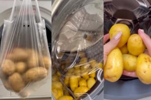 Nuomonės formuotoja parodė, kaip plauna bulves skalbimo mašinoje: sekėjai turėjo ką pasakyti