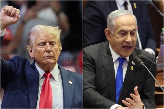 D. Trumpas Floridoje susitiko su Izraelio premjeru B. Netanyahu.