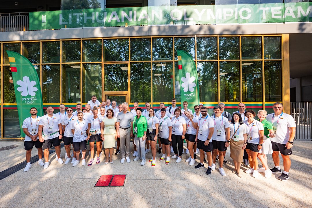  Pamatykite: G. Nausėda lankosi olimpiniame kaimelyje ir bendrauja su Lietuvos olimpiečiais<br> V. Dranginio/LTOK nuotr.