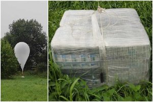 Pasieniečiai Vilniaus rajone aptiko meteorologiniu balionu iš Baltarusijos atskraidintas cigaretes