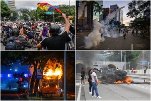 Po suklastotais laikomų rinkimų – chaosas Venesuelos gatvėse: pranešama apie aukas