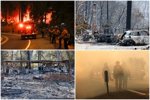 Apokaliptiniai vaizdai iš JAV: kadruose – vieno didžiausių gaisrų Kalifornijos istorijoje padariniai