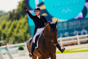 Jojikė J. Vanagaitė-Samuilė dar prieš startą sužinojo žirgo nuotaiką ir rezultatu nenusivylė: „Reikia būti realistu“