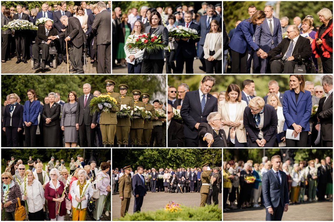 Medininkų žudynių minėjimas prie Medininkų memorialo.<br> Lrytas.lt koliažas