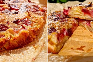 Kartą pabandę kitą kartą kepsite iš dviejų porcijų: tobulas obuolių ir slyvų pyragas