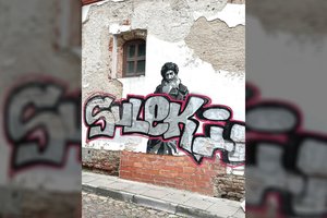 Vilniaus senamiestyje pastatų niokotojai nusitaikė į „Išminčių“: vandalai palieka išskirtinę žymę