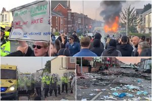 Po Angliją sukrėtusio išpuolio, pražudžiusio 3 vaikus – sumaištis: riaušėse skraidė plytos ir fejerverkai, sužeista dešimtys pareigūnų