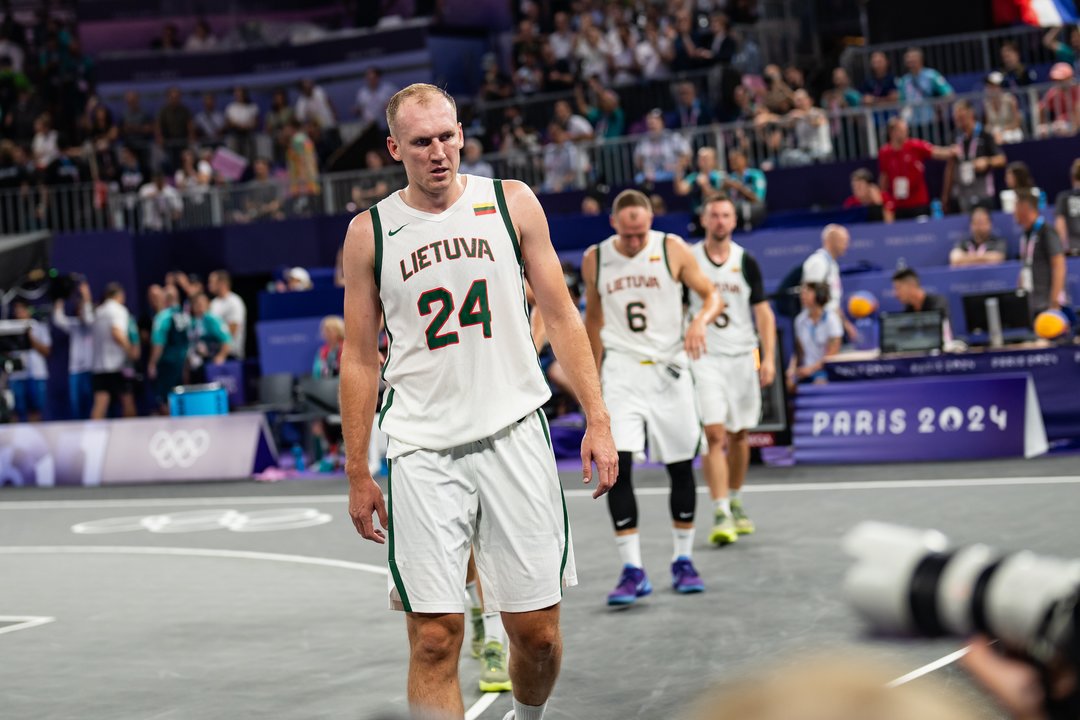 Lietuvos 3x3 rinktinė pralaimėjo Prancūzijai.<br> V.Dranginio/LTOK nuotr.