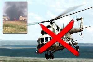 To dar nebuvo: kelis kilogramus sveriantis dronas numušė 12 tonų rusų sraigtasparnį