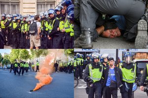 Po mirtino išpuolio prieš vaikus Anglijoje – smurtas pasiekė Londoną: gatvėse masinės riaušės, suimta daugiau nei 100 žmonių