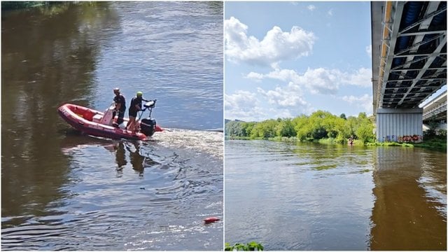 Atbuline eiga važiavęs žmogus paniro į Nerį: užfiksavo vaizdus iš įvykio vietos