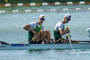 Broliai Stankūnai finišavo olimpiadoje: paguodos finale užėmė antrąją vietą