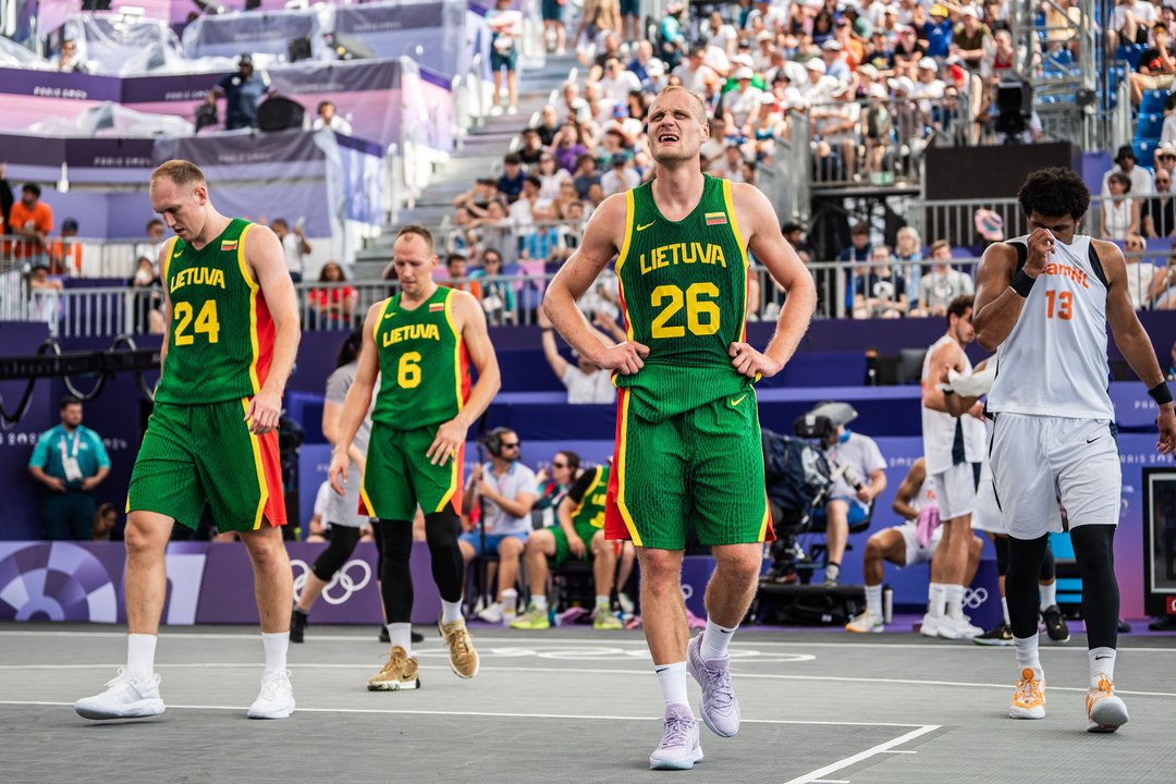 Lietuvos trijulių rinktinė sugėrė Nyderlandų krepšininkų smūgį<br>Vytauto Dranginio/LTOK nuotr.