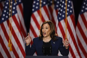 Partija: K. Harris surinko pakankamai balsų, kad taptų Demokratų partijos kandidate prezidento rinkimuose