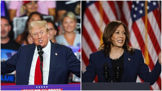 D. Trumpas meta įššūkį K. Harris – sutarė dėl debatų datos