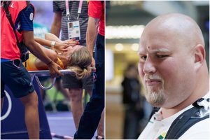 Tyliai apie sezono rezultatą olimpiadoje svajojantis A. Gudžius pažvelgė į kolegės nelaimę: „Niekam gyvenime to nelinkėčiau patirti“