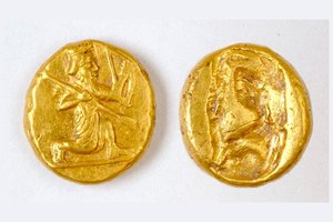 Rado puodą su aukso monetomis