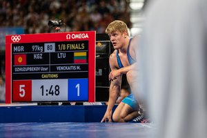 Lietuvai žinomą pavardę į olimpiadą sugrąžinęs trečias brolis M. Venckaitis nuo lūpų braukė kraują