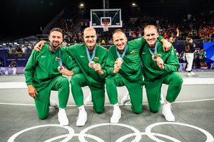 Ketvirtadienį fanų zonoje prie Baltojo tilto vyks olimpinių prizininkų 3x3 krepšininkų pasitikimas